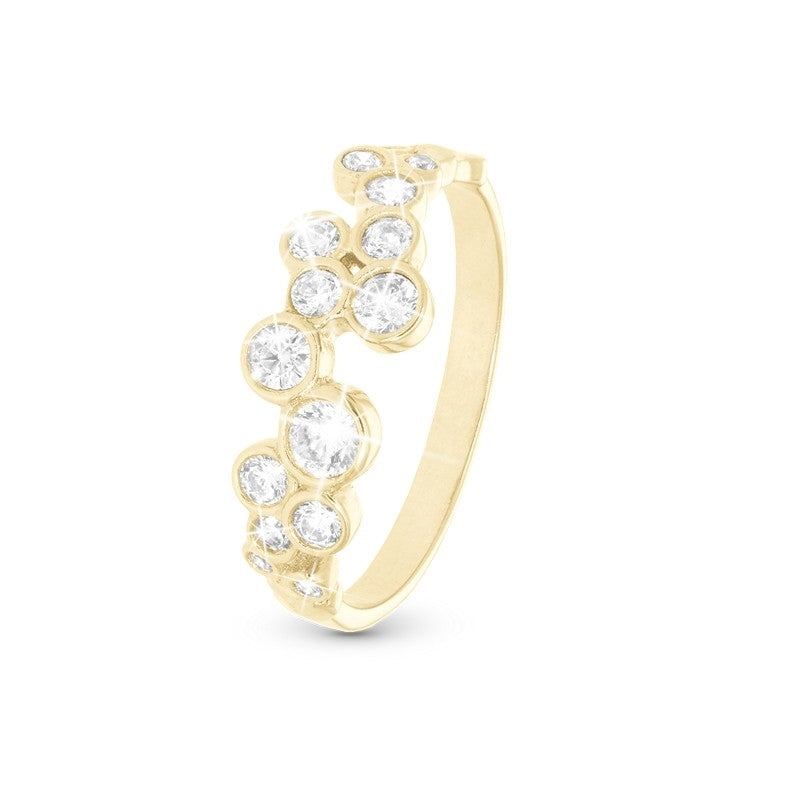 BUBBLES ring i forgyldt sølv fra Christina Jewelry